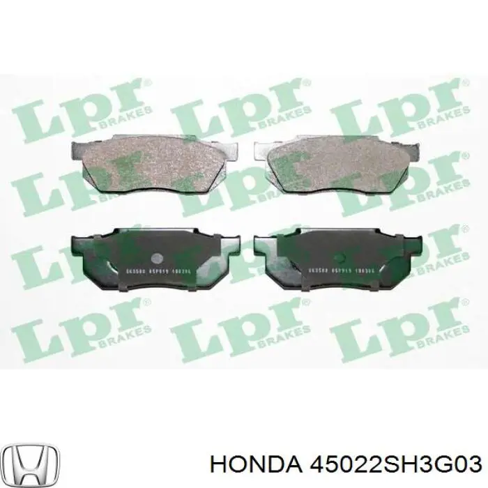 Передні тормозні колодки 45022SH3G03 Honda