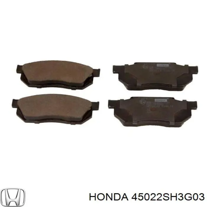 Передні тормозні колодки 45022SH3G03 Honda