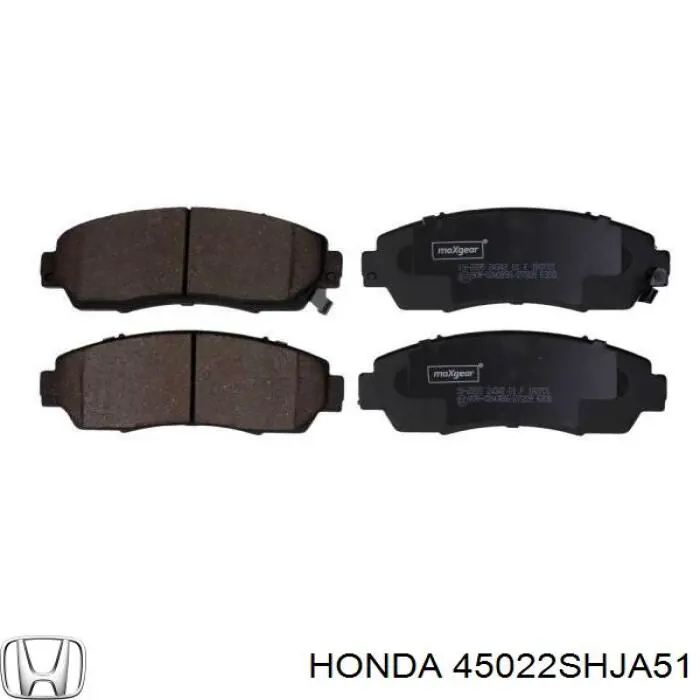 Купити 45022SHJA51 Honda Колодки гальмівні передні, дискові
