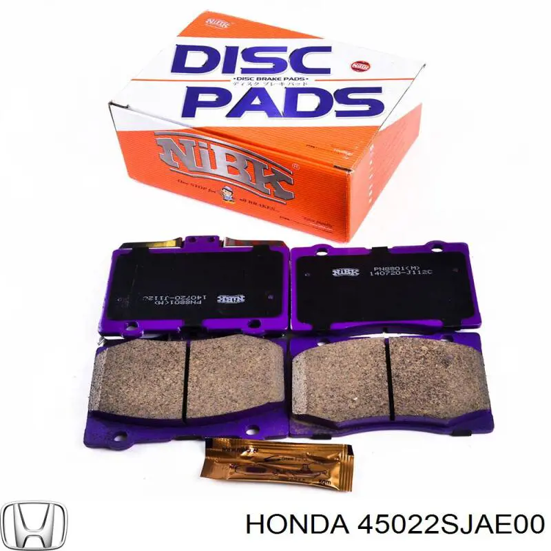 Передні тормозні колодки 45022SJAE00 Honda