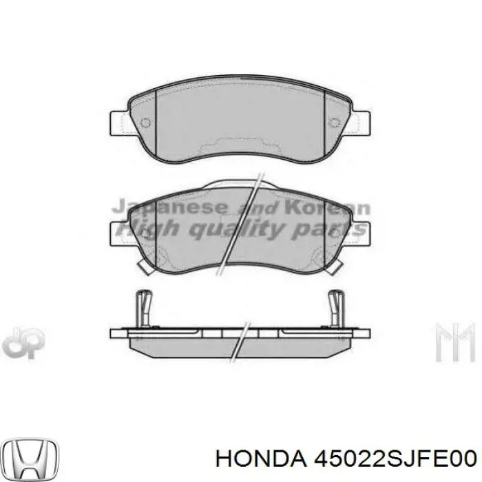 Купити 45022SJFE00 Honda Колодки гальмівні передні, дискові