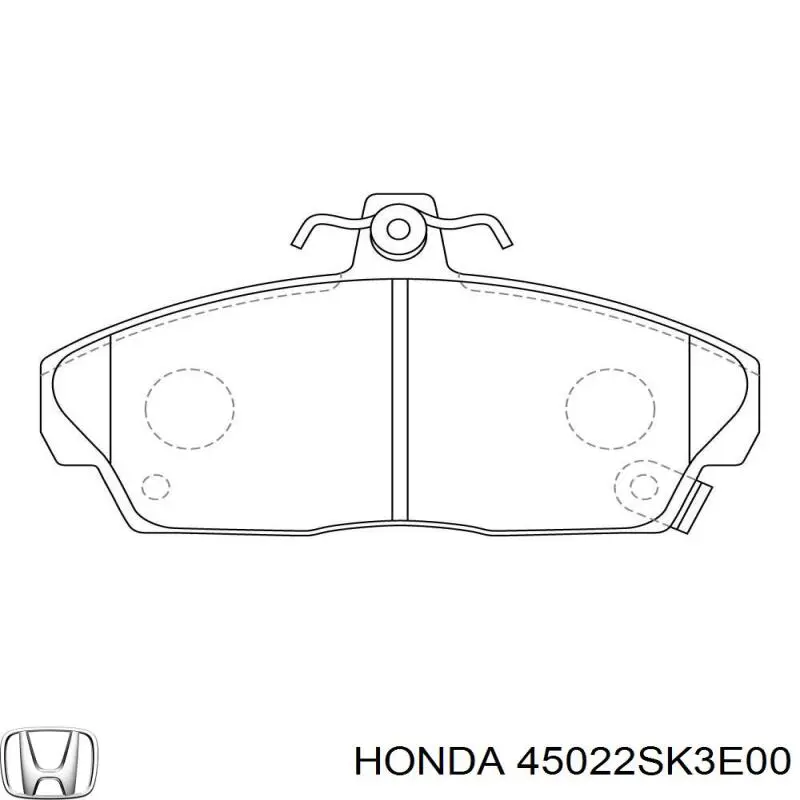 Колодки гальмівні передні, дискові 45022SK3E00 Honda