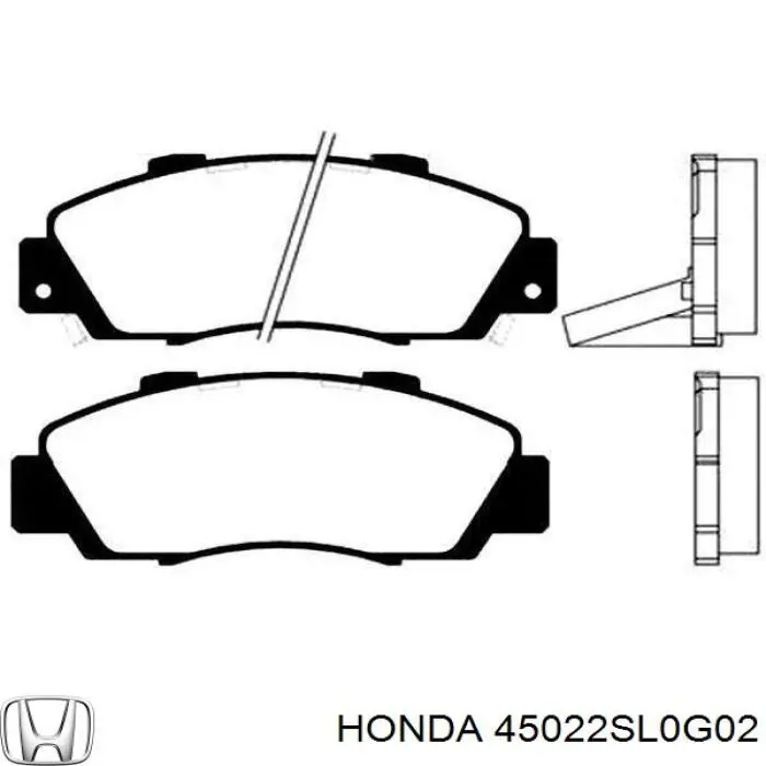 45022SL0G02 Honda колодки гальмівні передні, дискові