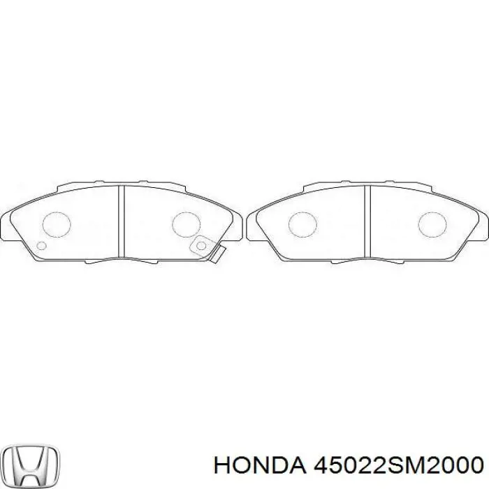 Передні тормозні колодки 45022SM2000 Honda