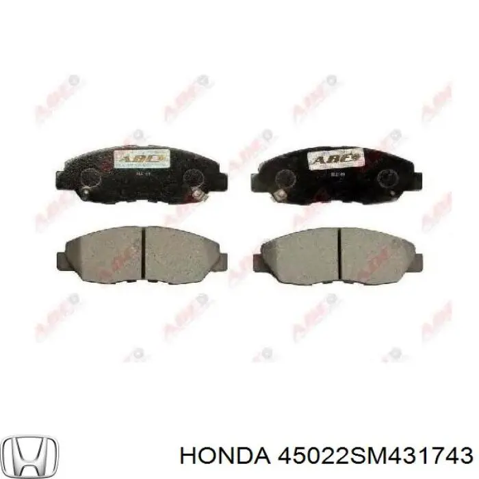 Купити 45022SM431743 Honda Колодки гальмівні передні, дискові