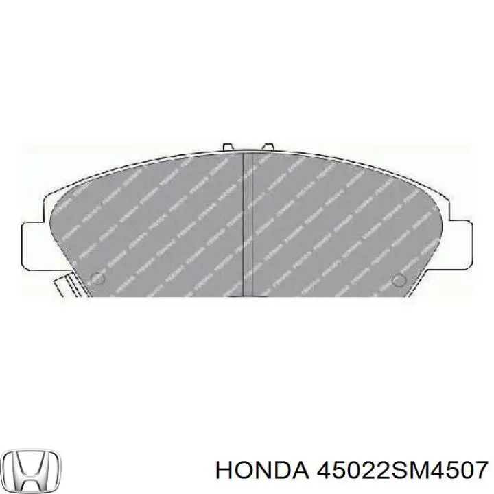 45022SM4507 Honda колодки гальмівні передні, дискові