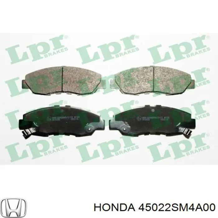 Колодки гальмівні передні, дискові 45022SM4A00 Honda