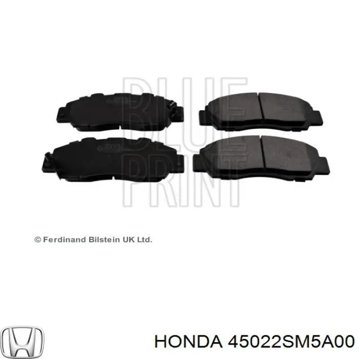 45022SM5A00 Honda колодки гальмівні передні, дискові