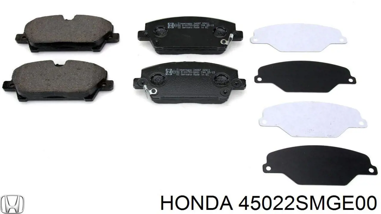 Гальмівні колодки Honda 45022SMGE00 ціна, від 22.88 USD
