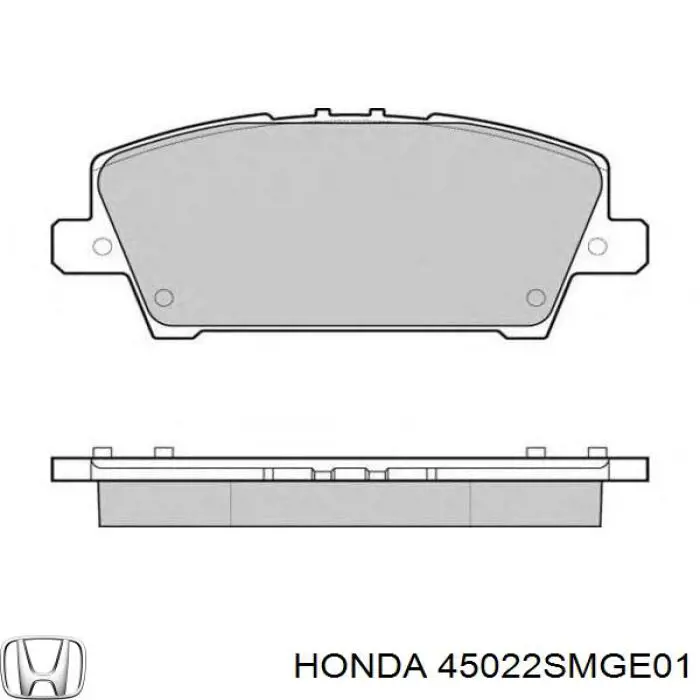45022SMGE01 Honda колодки гальмівні передні, дискові
