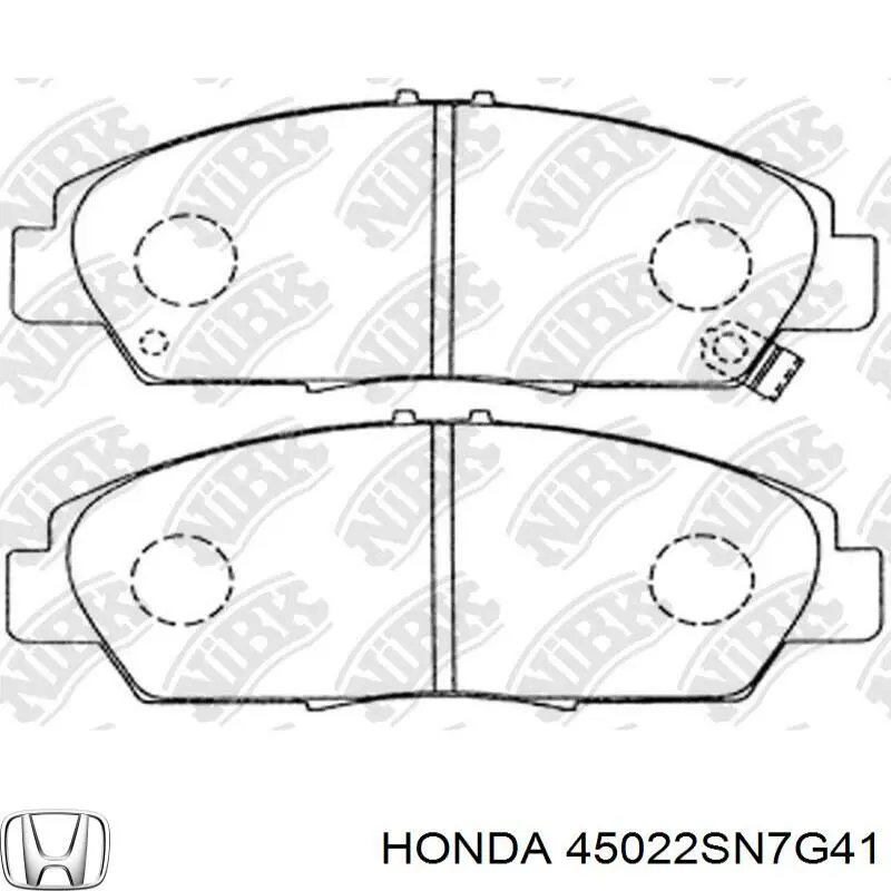 45022SN7G41 Honda колодки гальмівні передні, дискові