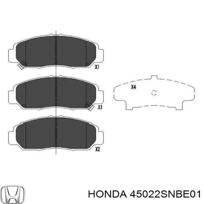 Гальмівні колодки Honda 45022SNBE01 ціна, від 24.52 USD