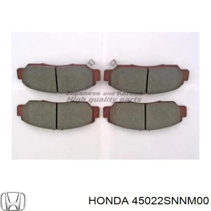 45022SNNM00 Honda Передні гальмівні колодки