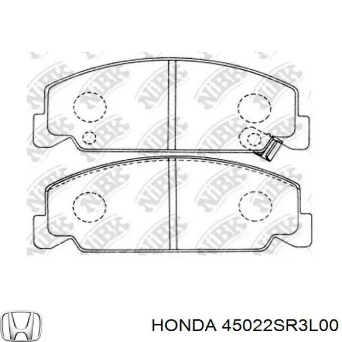 Купити 45022SR3L00 Honda Колодки гальмівні передні, дискові