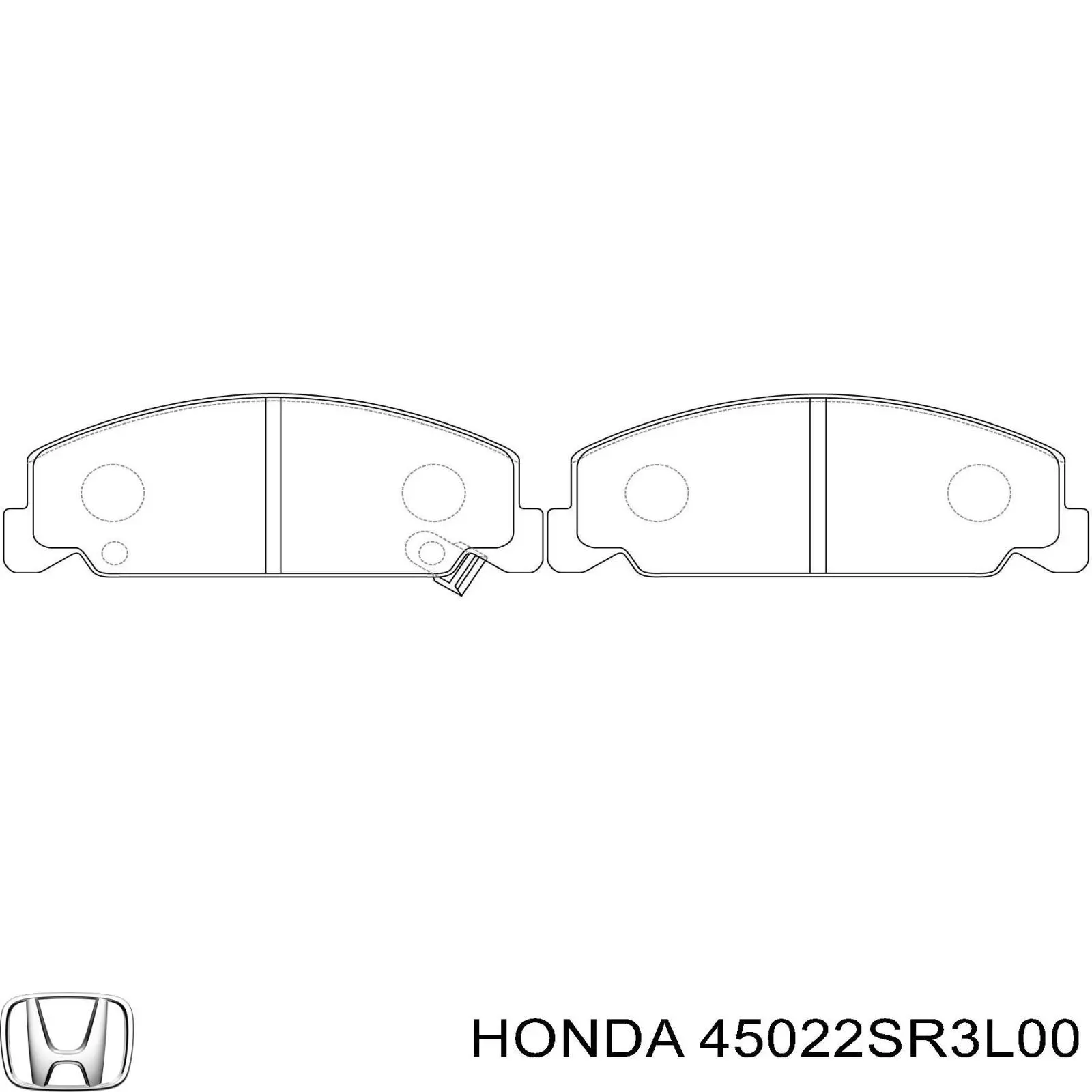 Передні тормозні колодки 45022SR3L00 Honda