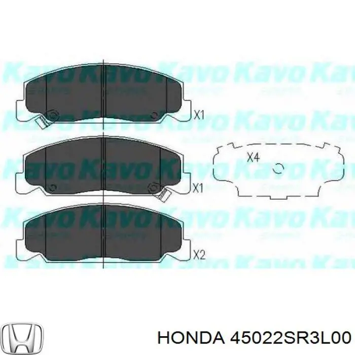 Купити 45022SR3L00 Honda Колодки гальмівні передні, дискові