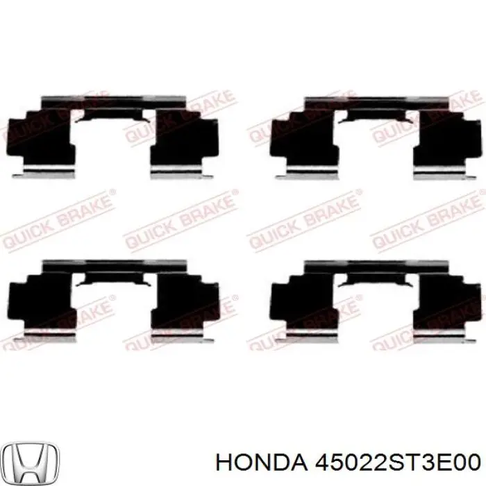 Передні тормозні колодки 45022ST3E00 Honda