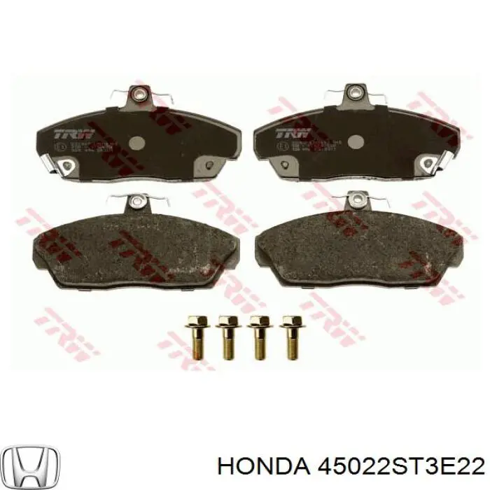 Колодки гальмівні передні, дискові 45022ST3E22 Honda