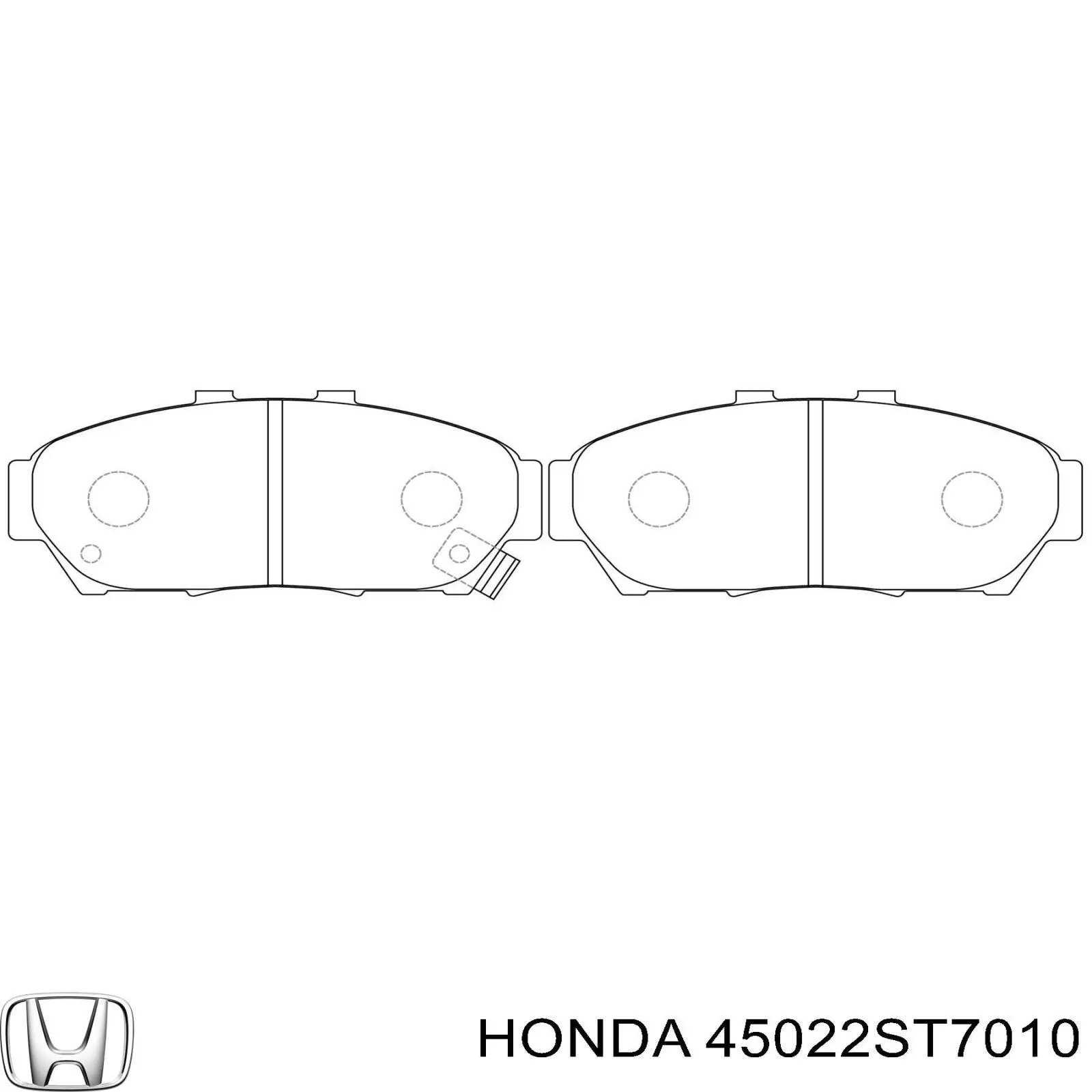 Купити 45022ST7010 Honda Колодки гальмівні передні, дискові