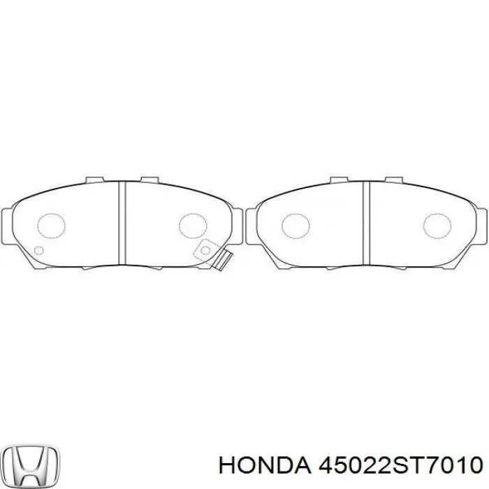 Колодки гальмівні передні, дискові 45022ST7010 Honda