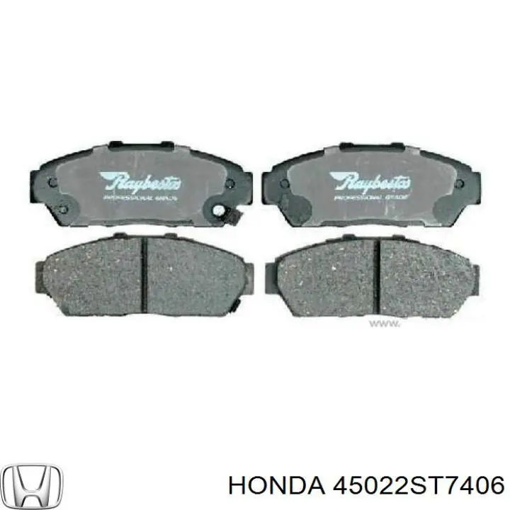 Купити 45022ST7406 Honda Колодки гальмівні передні, дискові