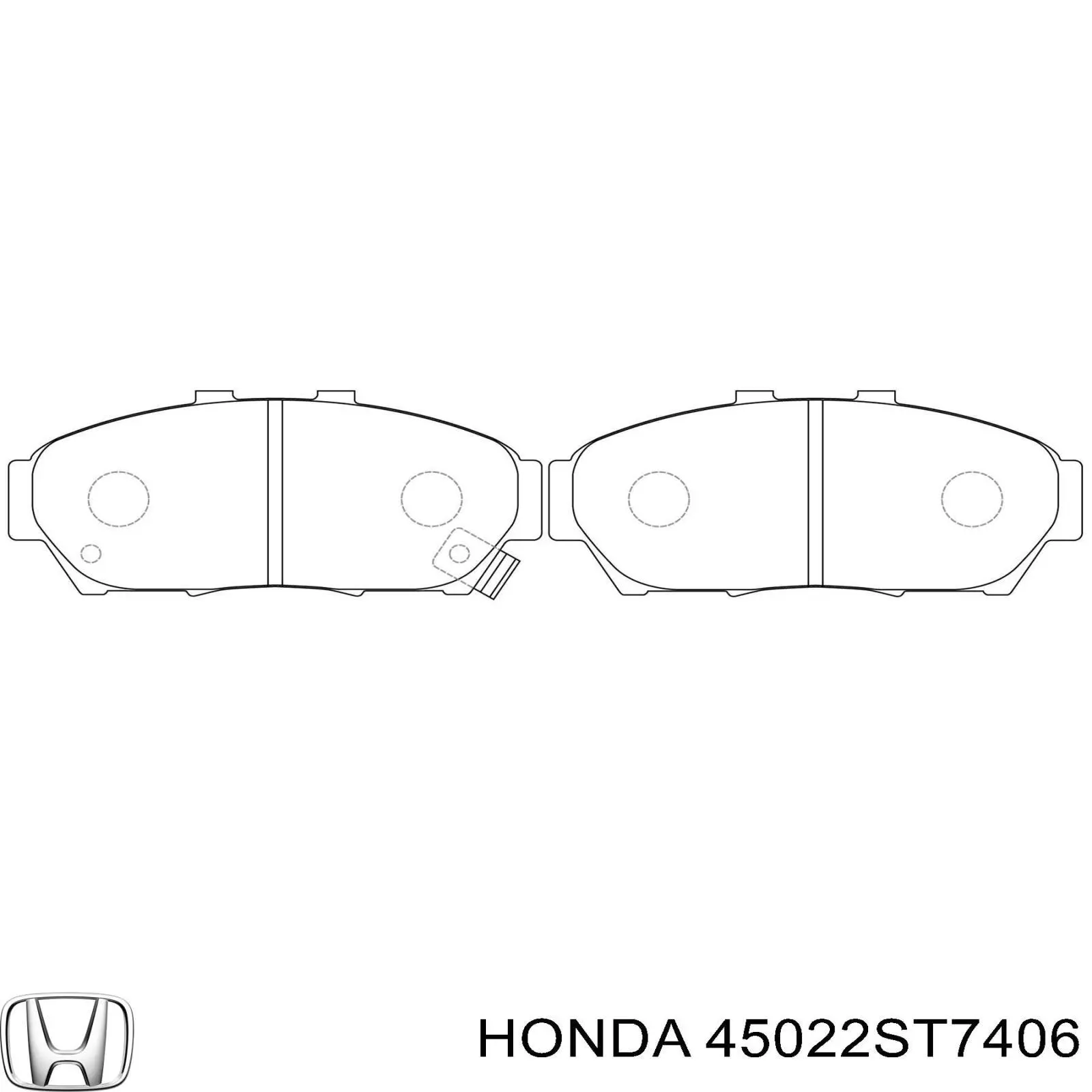 Передні тормозні колодки 45022ST7406 Honda
