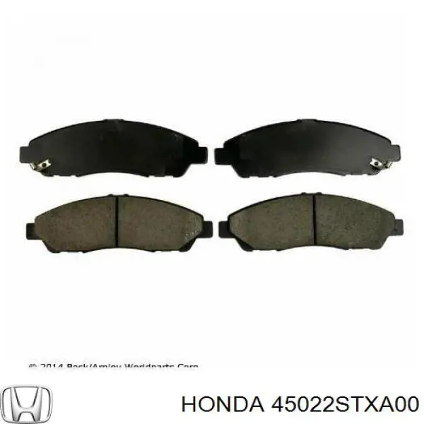 Купити 45022STXA00 Honda Колодки гальмівні передні, дискові
