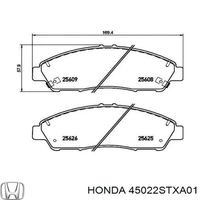 45022STXA01 Honda Передні гальмівні колодки