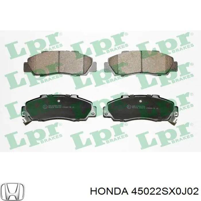 45022SX0J02 Honda колодки гальмівні передні, дискові