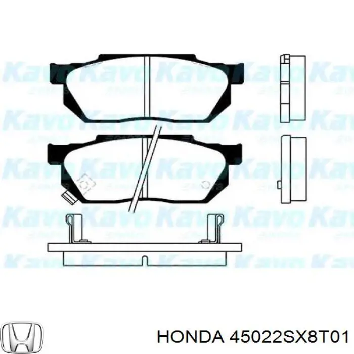 Колодки гальмівні передні, дискові 45022SX8T01 Honda