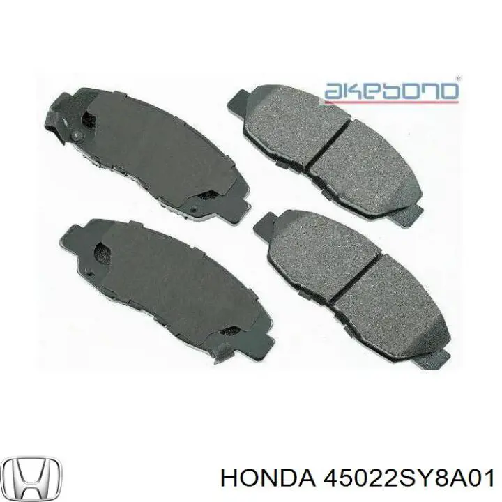 Колодки гальмівні передні, дискові 45022SY8A01 Honda