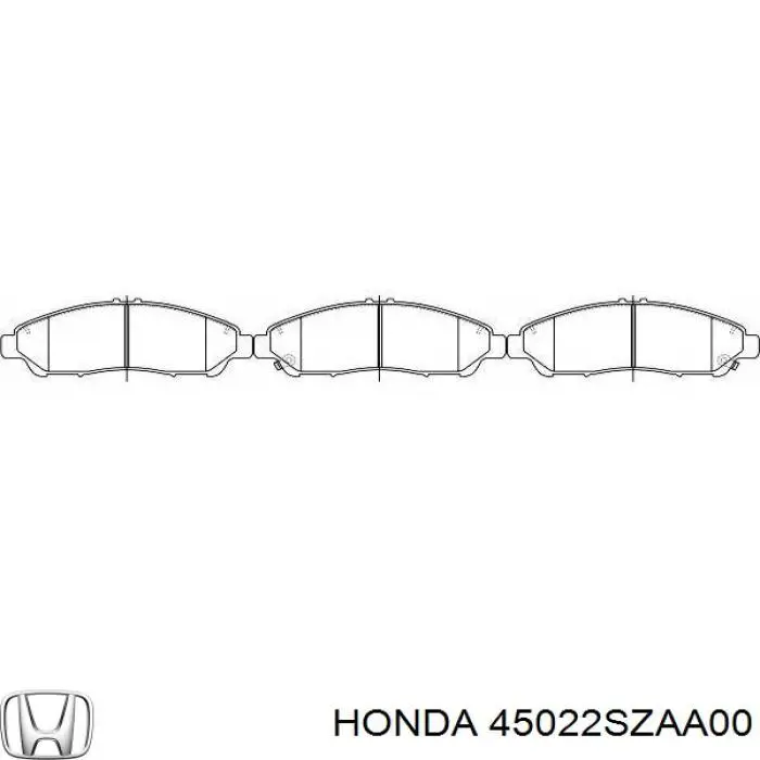 45022SZAA00 Honda колодки гальмівні передні, дискові