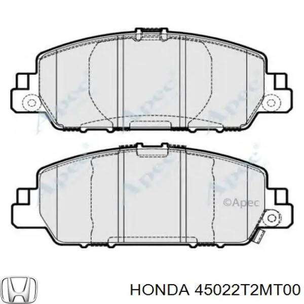 Колодки гальмівні передні, дискові 45022T2MT00 Honda