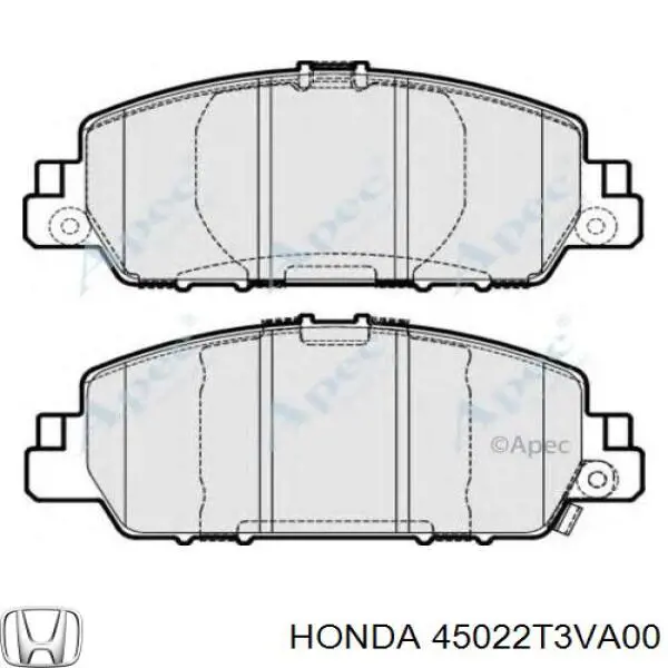 Колодки гальмівні передні, дискові 45022T3VA00 Honda