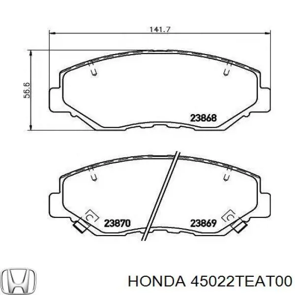 Гальмівні колодки Honda 45022TEAT00 ціна, від 107.69 USD
