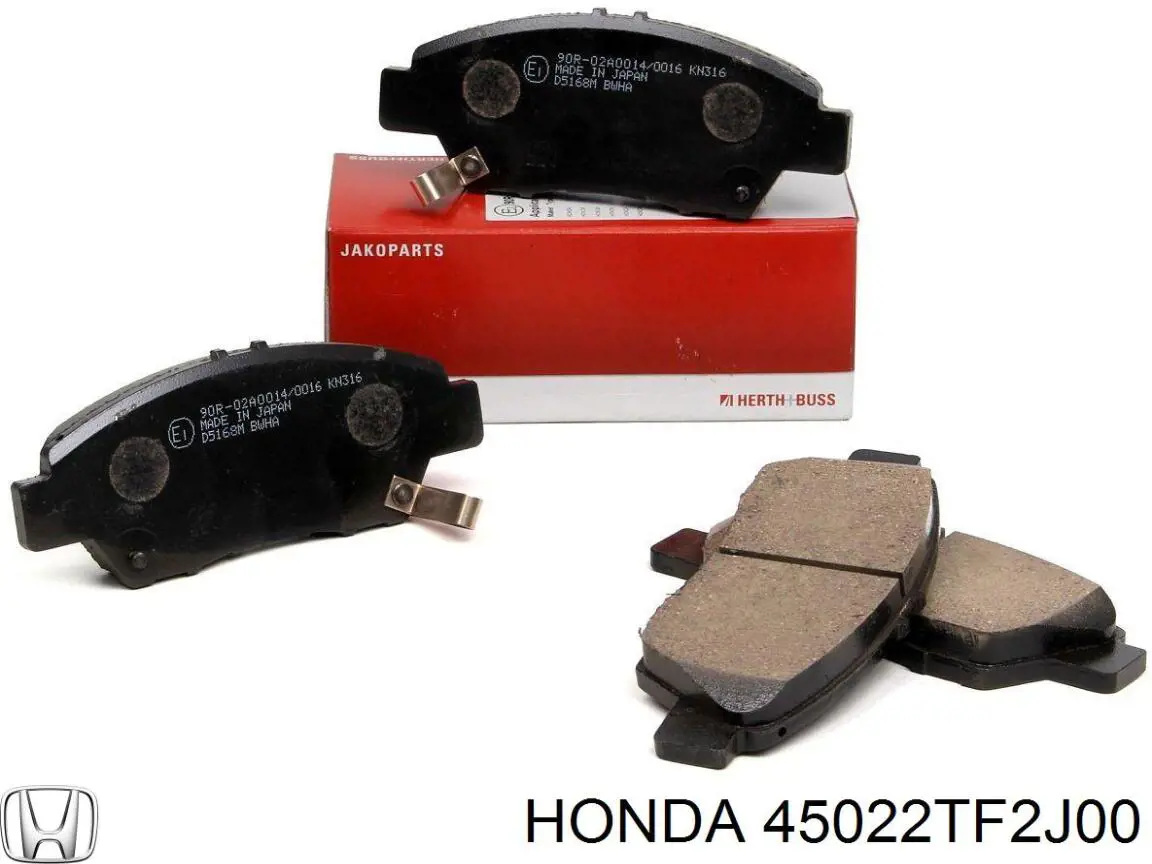 Купити 45022TF2J00 Honda Колодки гальмівні передні, дискові
