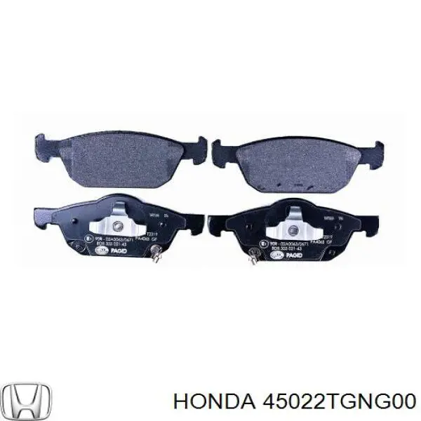 45022TGNG00 Honda Передні гальмівні колодки