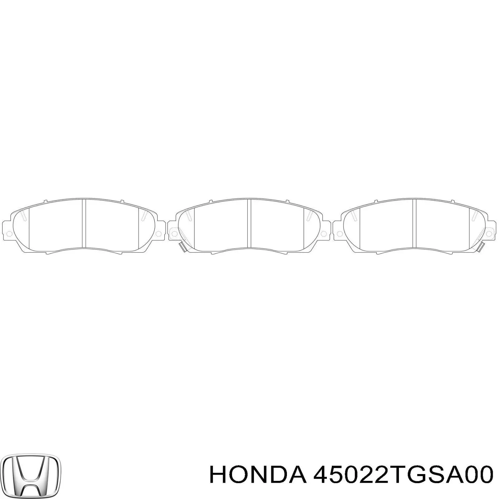 Купити 45022TGSA00 Honda Колодки гальмівні передні, дискові