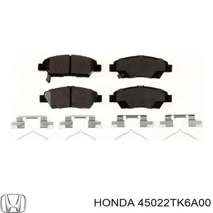 45022TK6A00 Honda колодки гальмівні передні, дискові