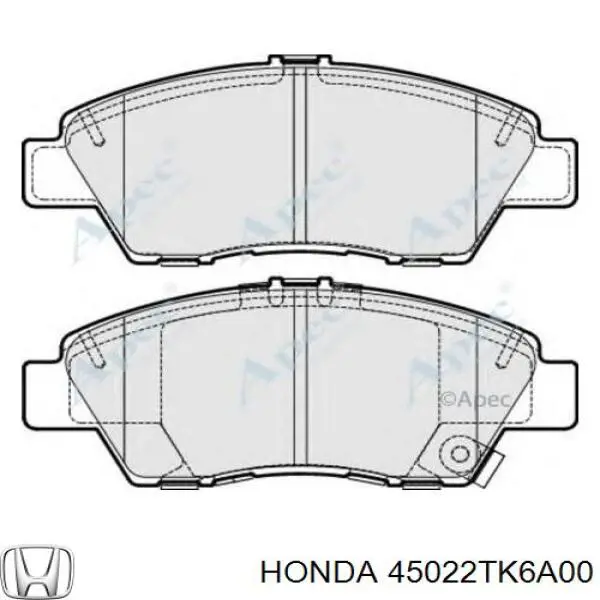 Купити 45022TK6A00 Honda Колодки гальмівні передні, дискові