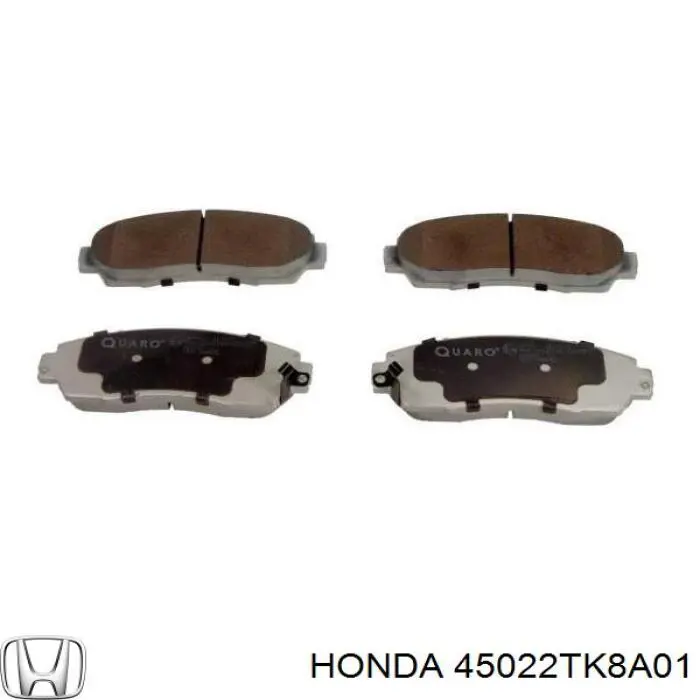 Колодки гальмівні передні, дискові 45022TK8A01 Honda