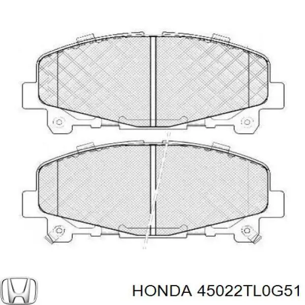 Купити 45022TL0G51 Honda Колодки гальмівні передні, дискові