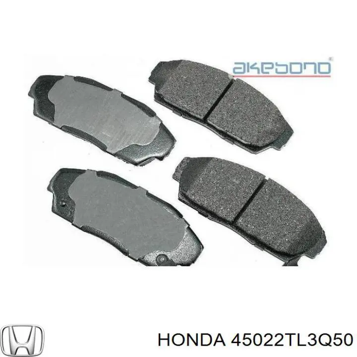 Передні тормозні колодки 45022TL3Q50 Honda