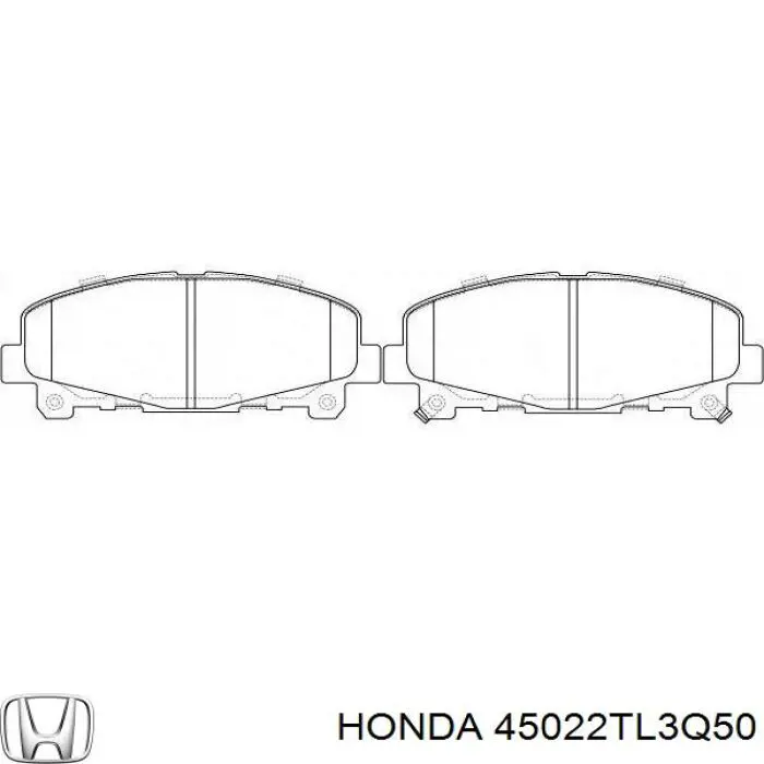 Гальмівні колодки Honda 45022TL3Q50 ціна, від 23.11 USD