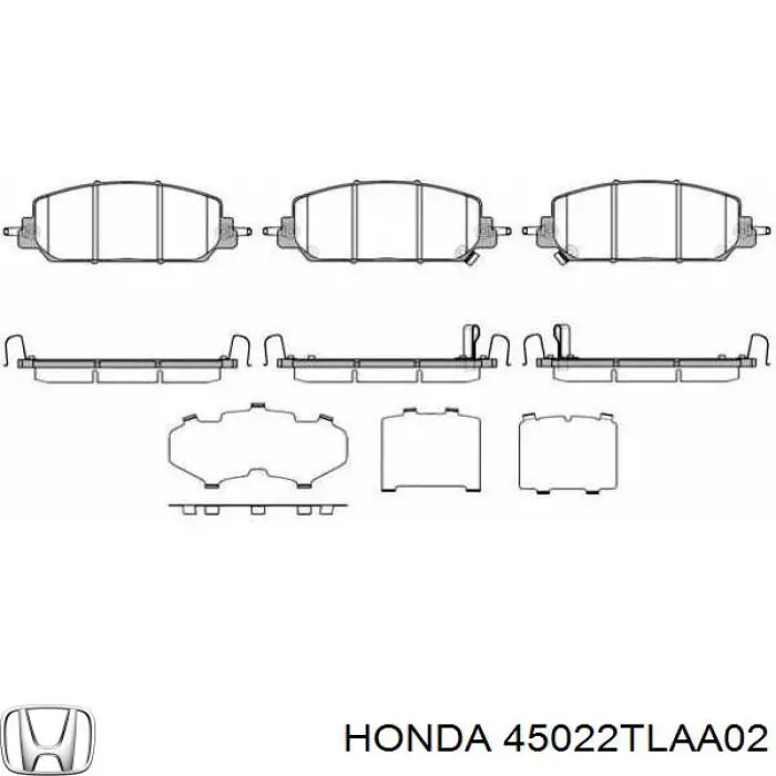 45022TLAA02 Honda Передні гальмівні колодки