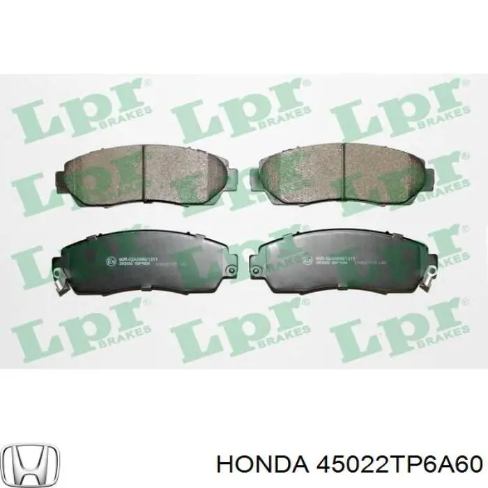 Купити 45022TP6A60 Honda Колодки гальмівні передні, дискові