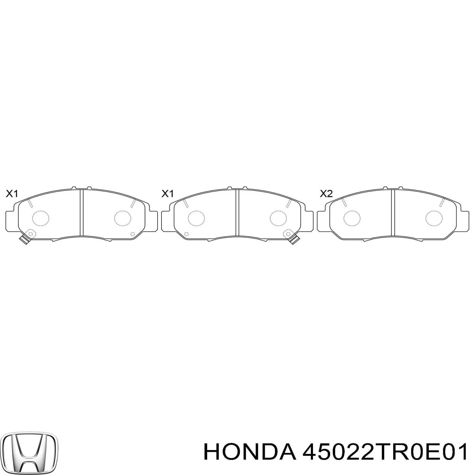 Купити 45022TR0E01 Honda Колодки гальмівні передні, дискові