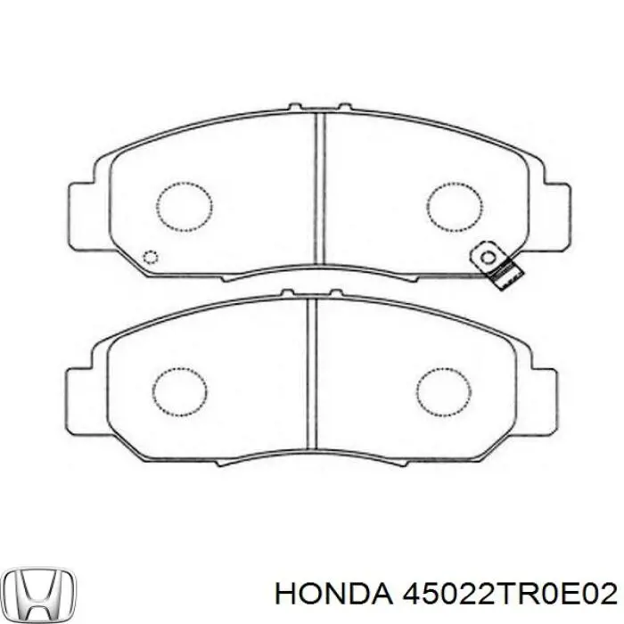 Колодки гальмівні передні, дискові 45022TR0E02 Honda