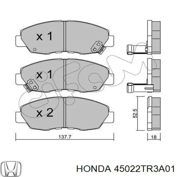 Гальмівні колодки Honda 45022TR3A01 ціна, від 21.43 USD
