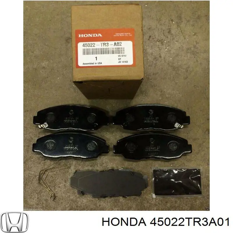 45022TR3A01 Honda колодки гальмівні передні, дискові